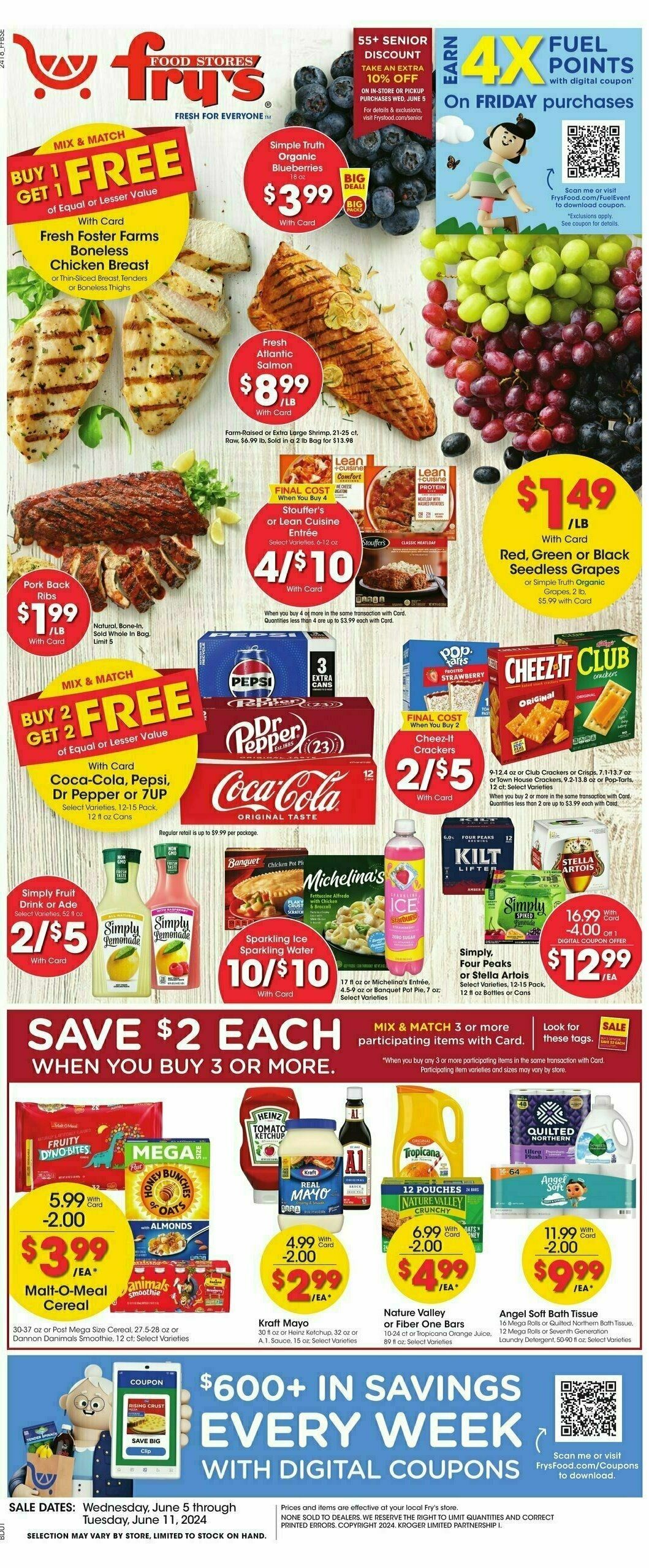 Fry's Food Weekly Ad from June 5