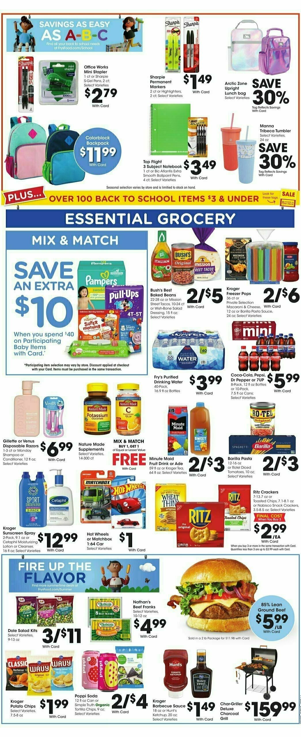 Fry's Food Weekly Ad from July 10