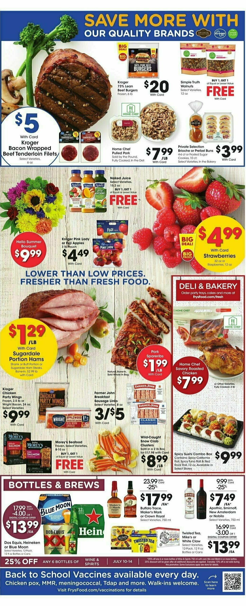 Fry's Food Weekly Ad from July 10