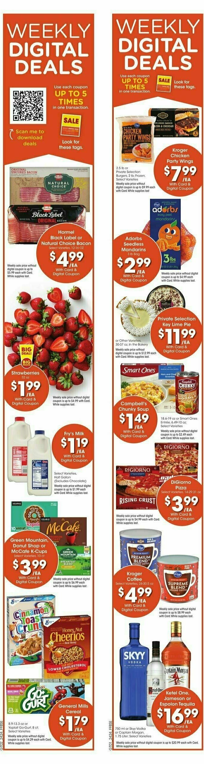 Fry's Food Weekly Ad from July 17