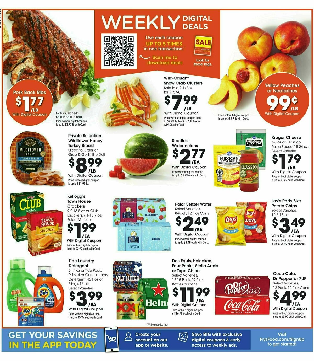 Fry's Food Weekly Ad from July 24