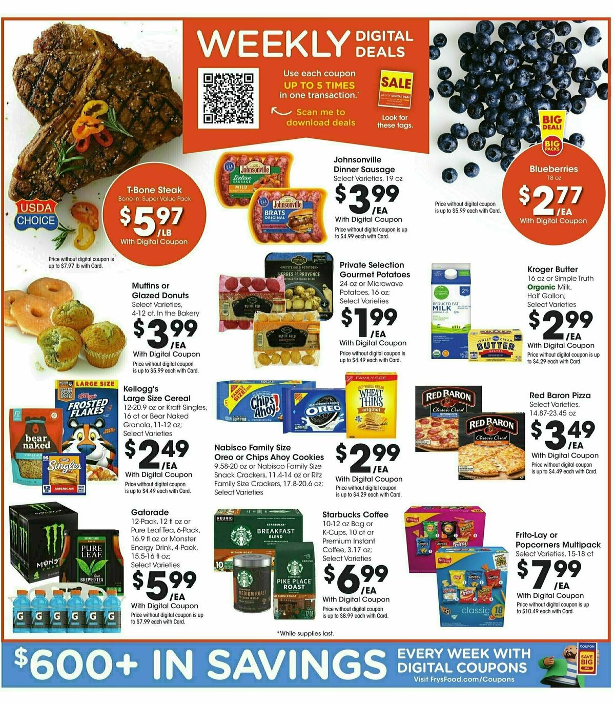 Fry's Food Weekly Ad from July 31