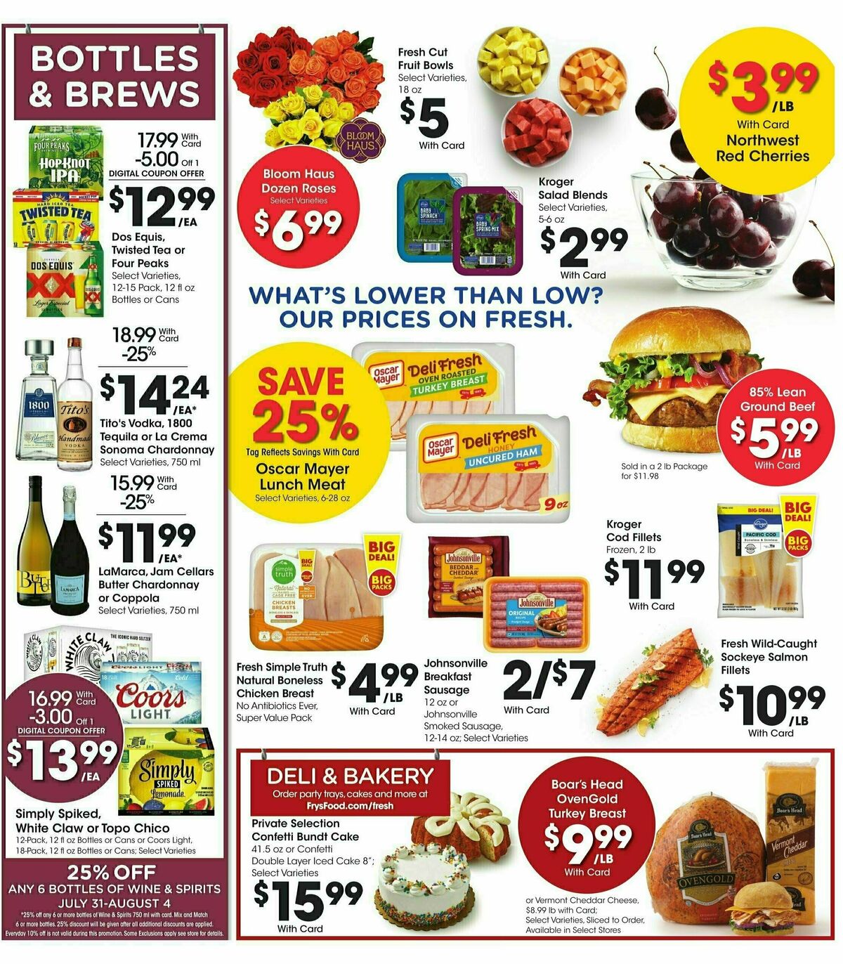 Fry's Food Weekly Ad from July 31