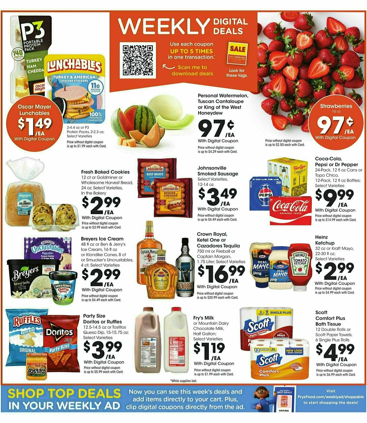 Fry's Food Weekly Ad from August 7