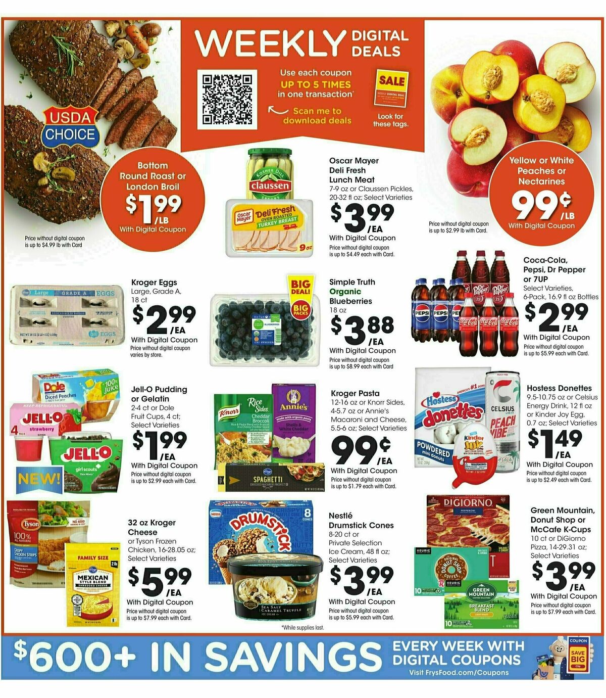 Fry's Food Weekly Ad from August 14