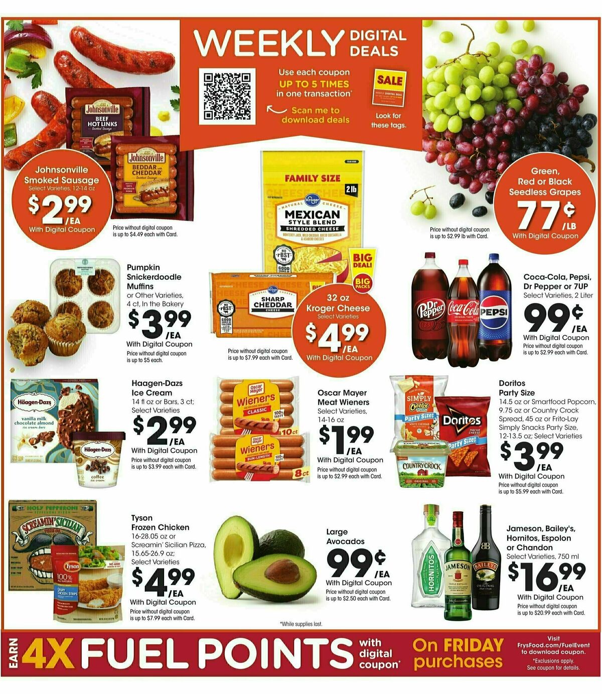 Fry's Food Weekly Ad from September 25