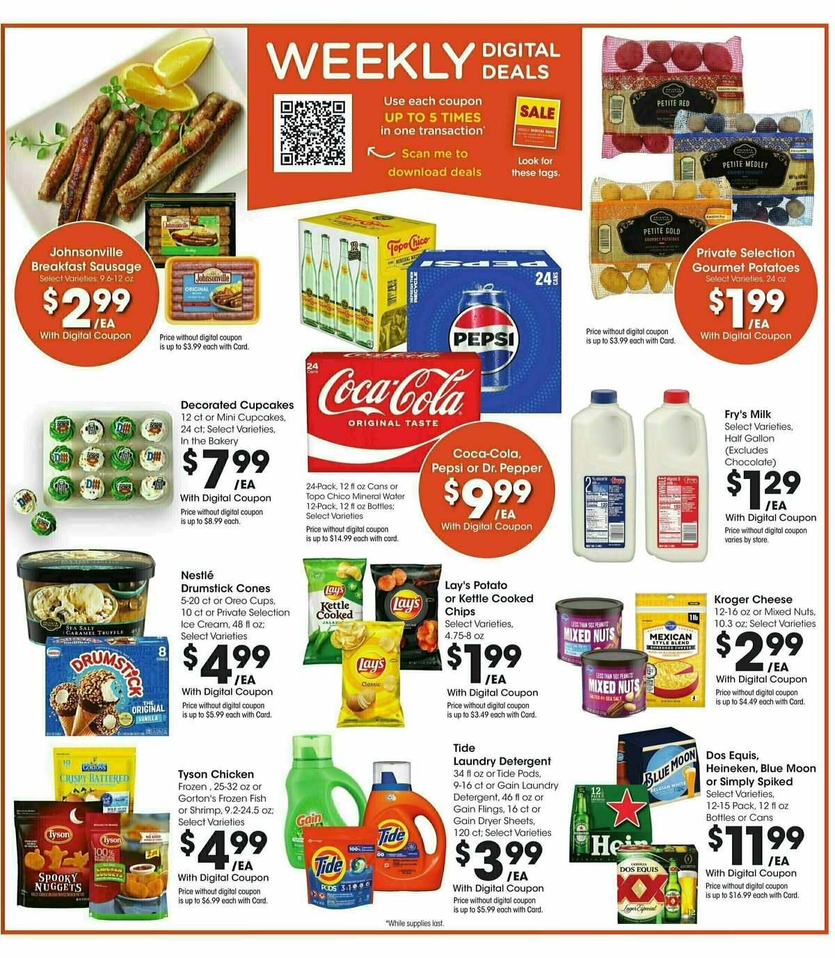 Fry's Food Weekly Ad from October 9