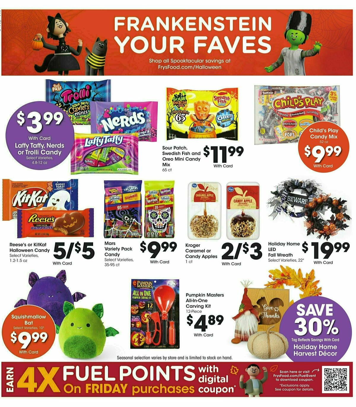 Fry's Food Weekly Ad from October 9