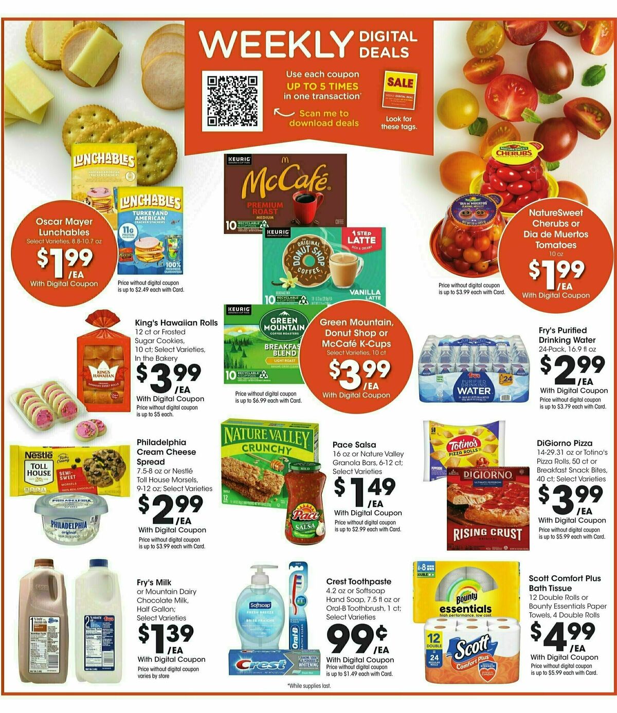 Fry's Food Weekly Ad from October 30