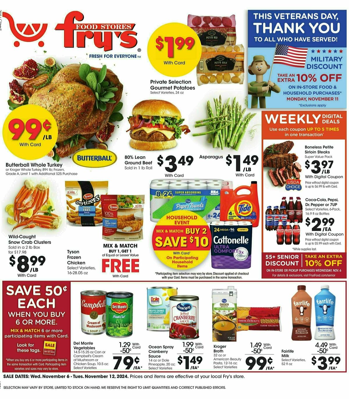 Fry's Food Weekly Ad from November 6