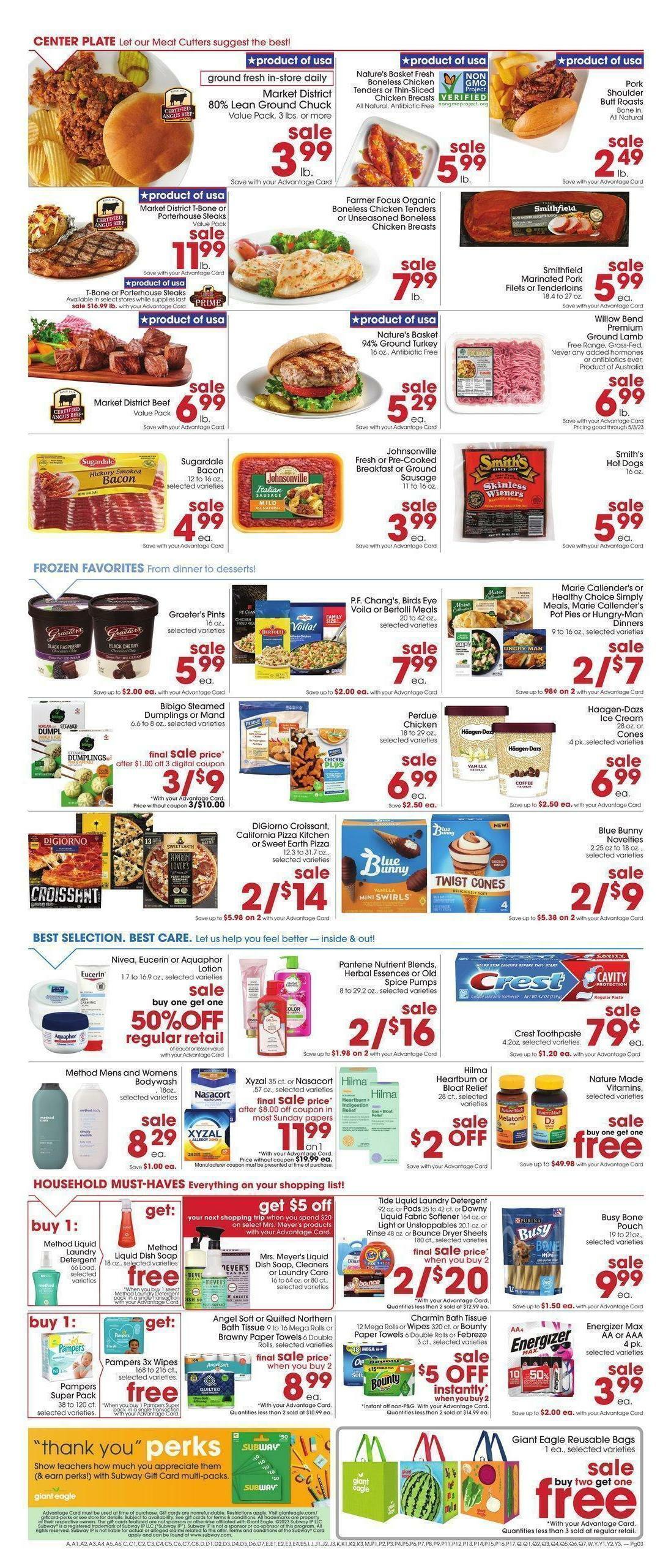 Giant Eagle Weekly Ad from April 20