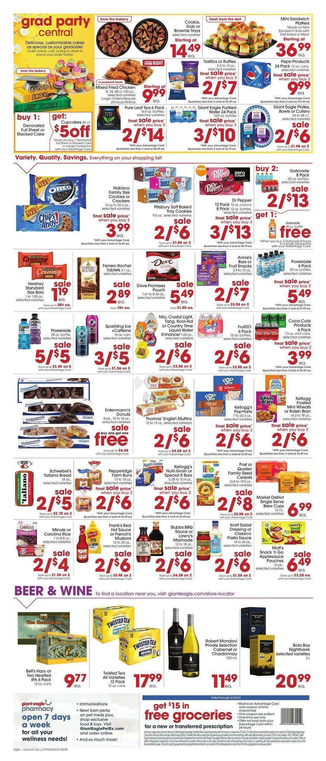 Giant Eagle Weekly Ad from April 20