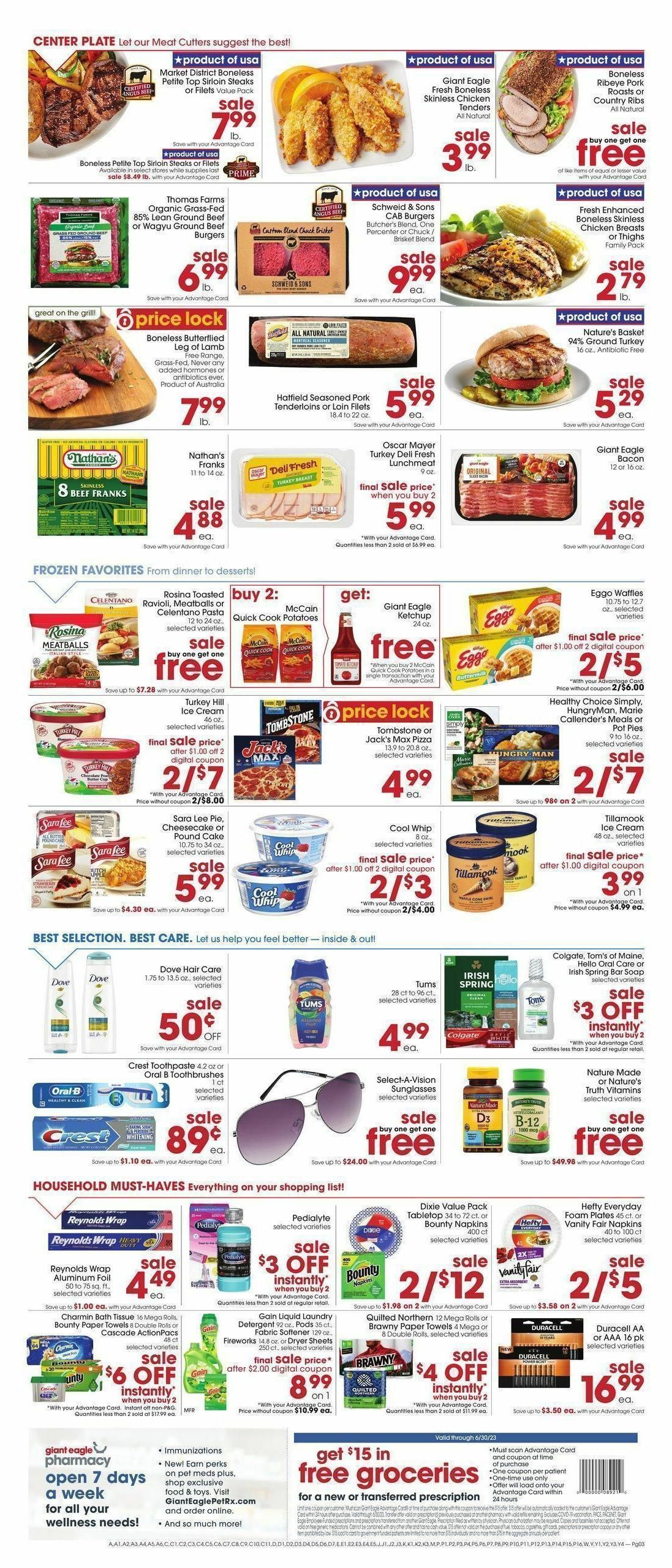 Giant Eagle Weekly Ad from June 22