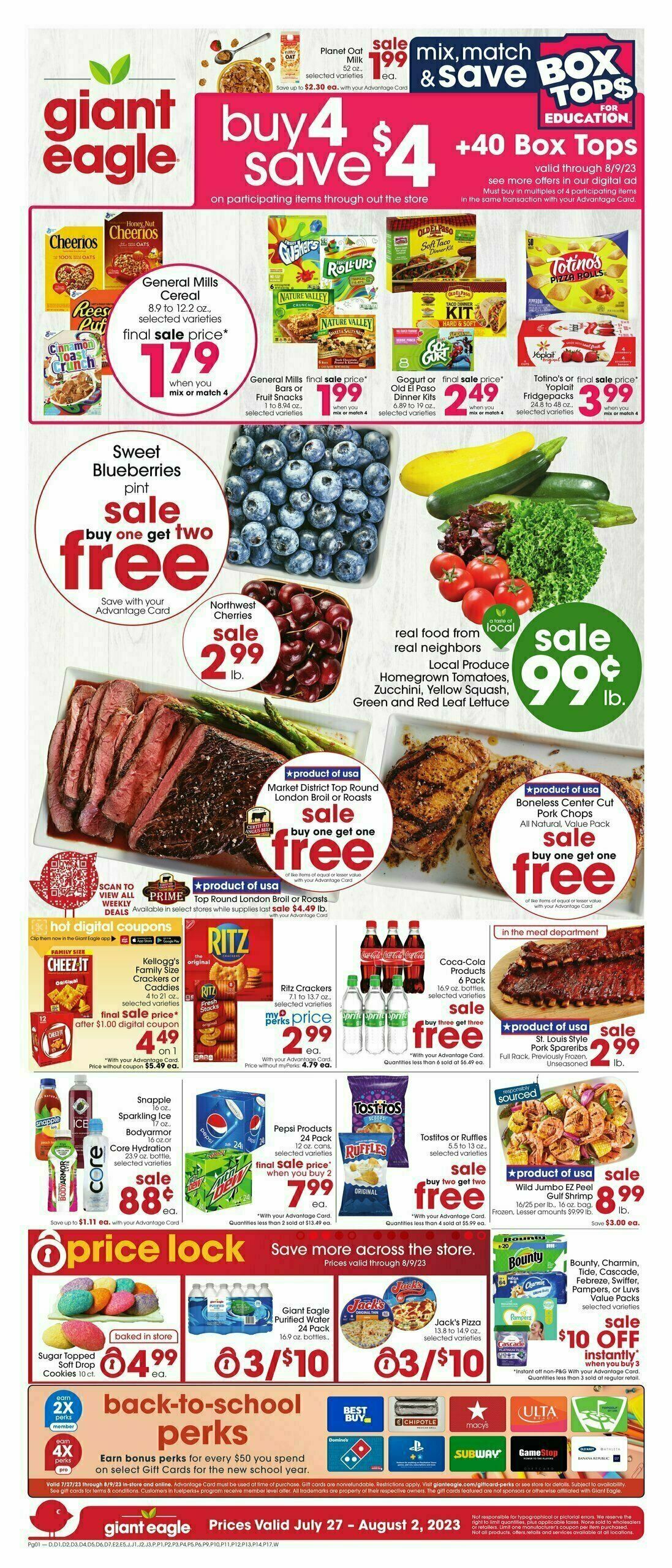 Giant Eagle Weekly Ad from July 27