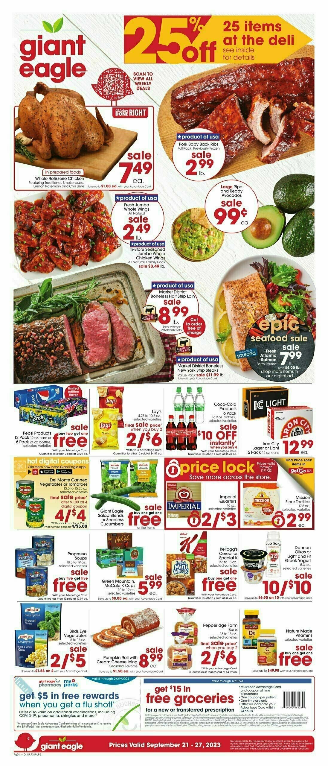 Giant Eagle Weekly Ad from September 21