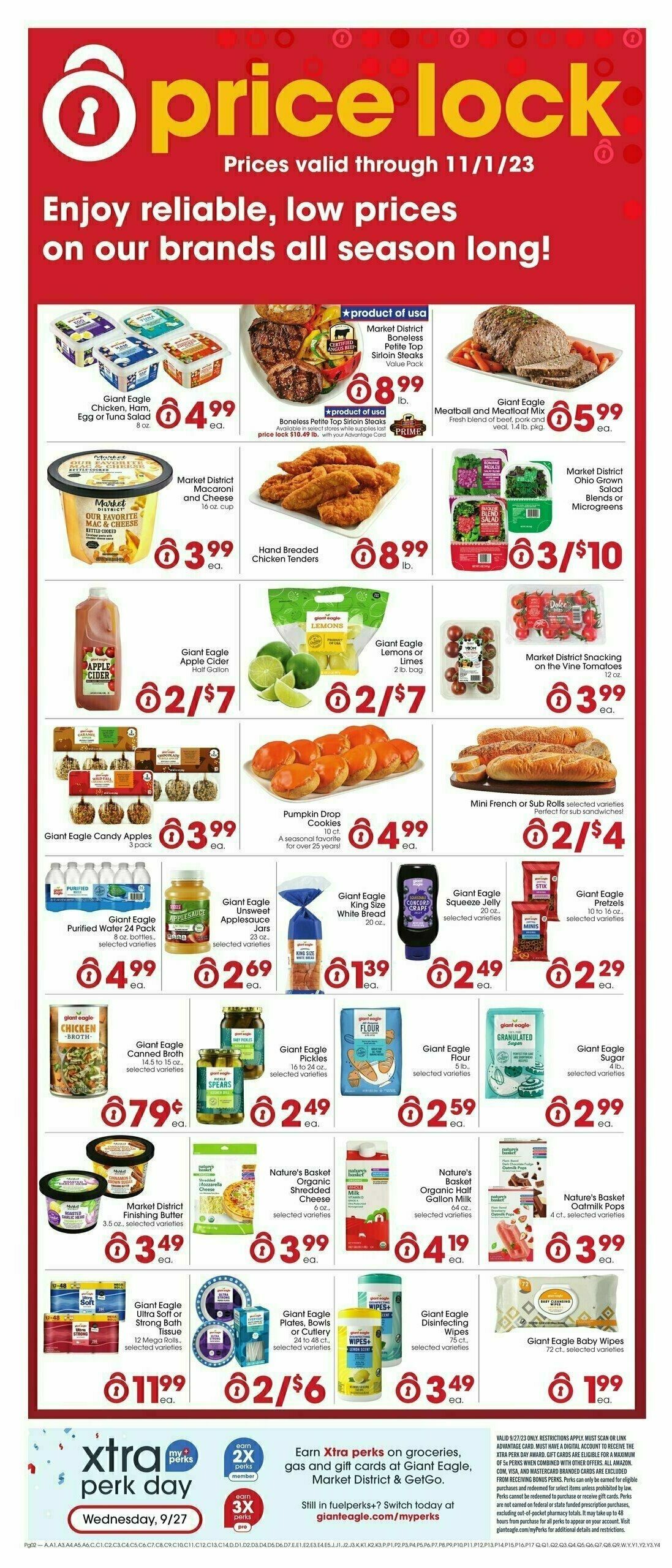 Giant Eagle Weekly Ad from September 21