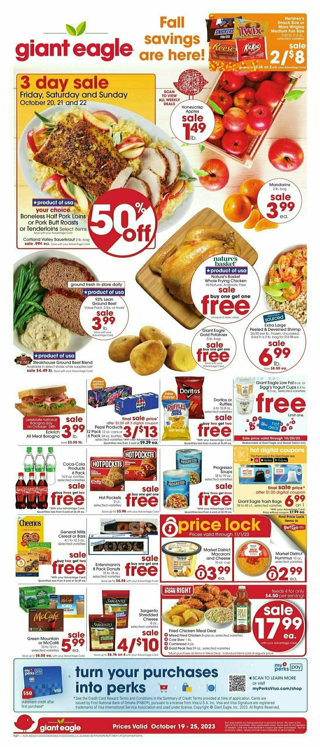 Giant Eagle Weekly Ad from October 19