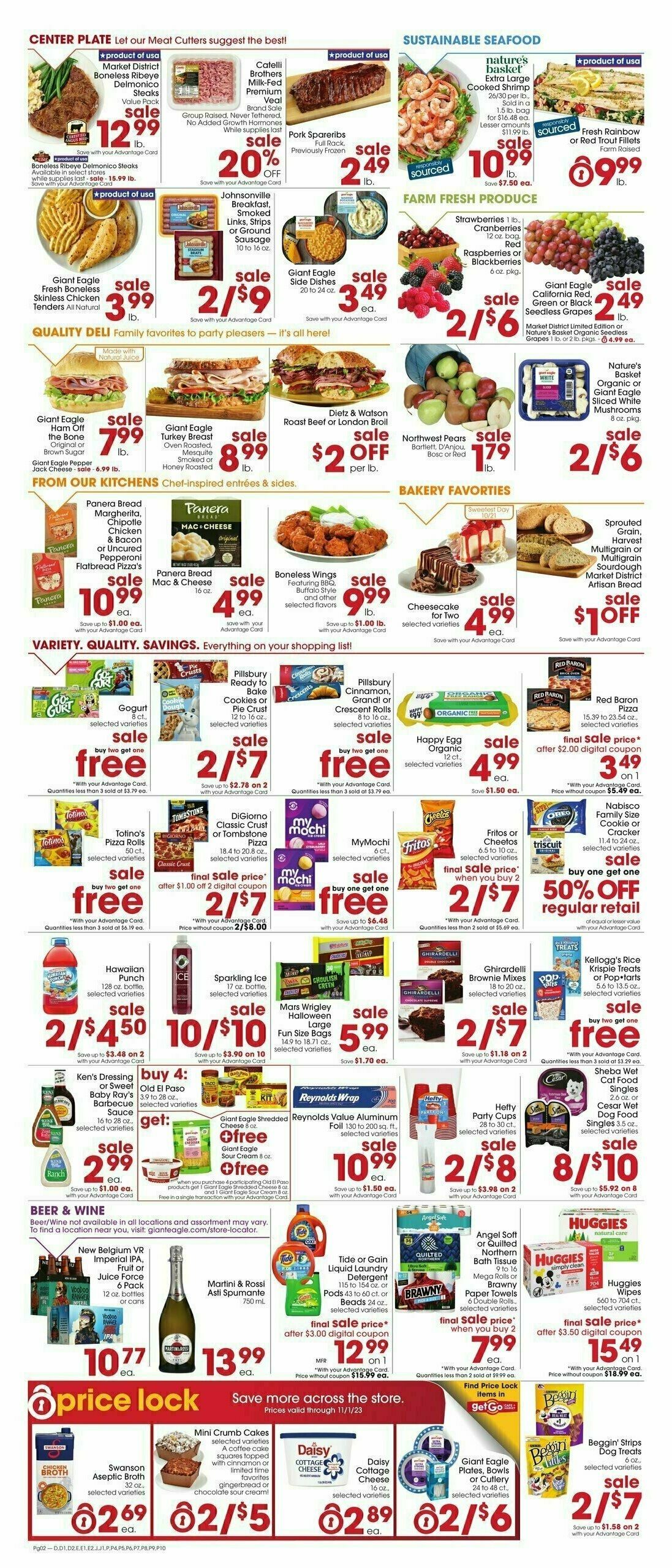 Giant Eagle Weekly Ad from October 19