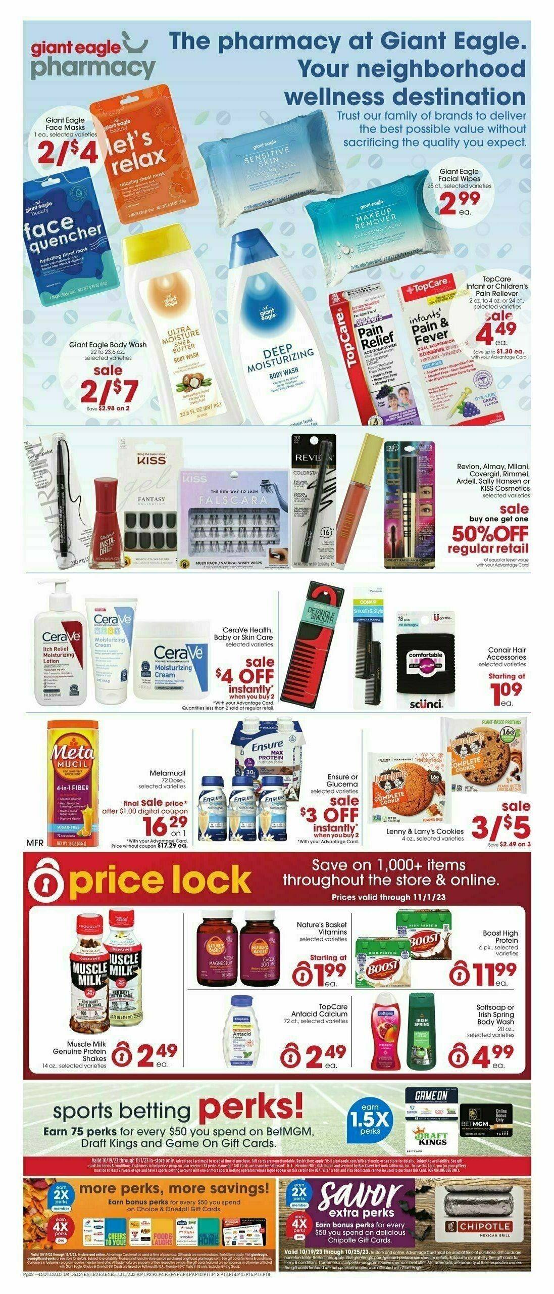 Giant Eagle Weekly Ad from October 19