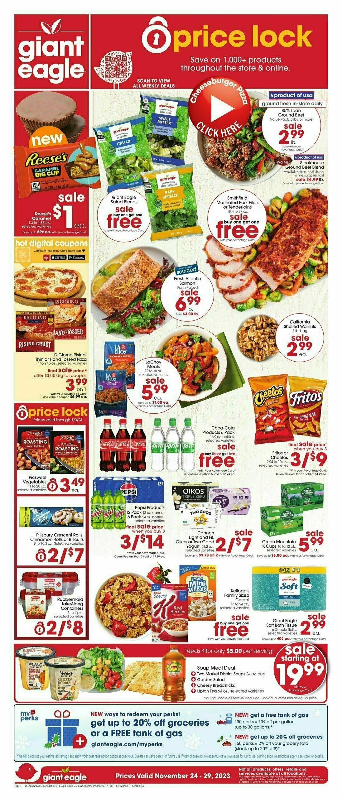 Giant Eagle Weekly Ad from November 24