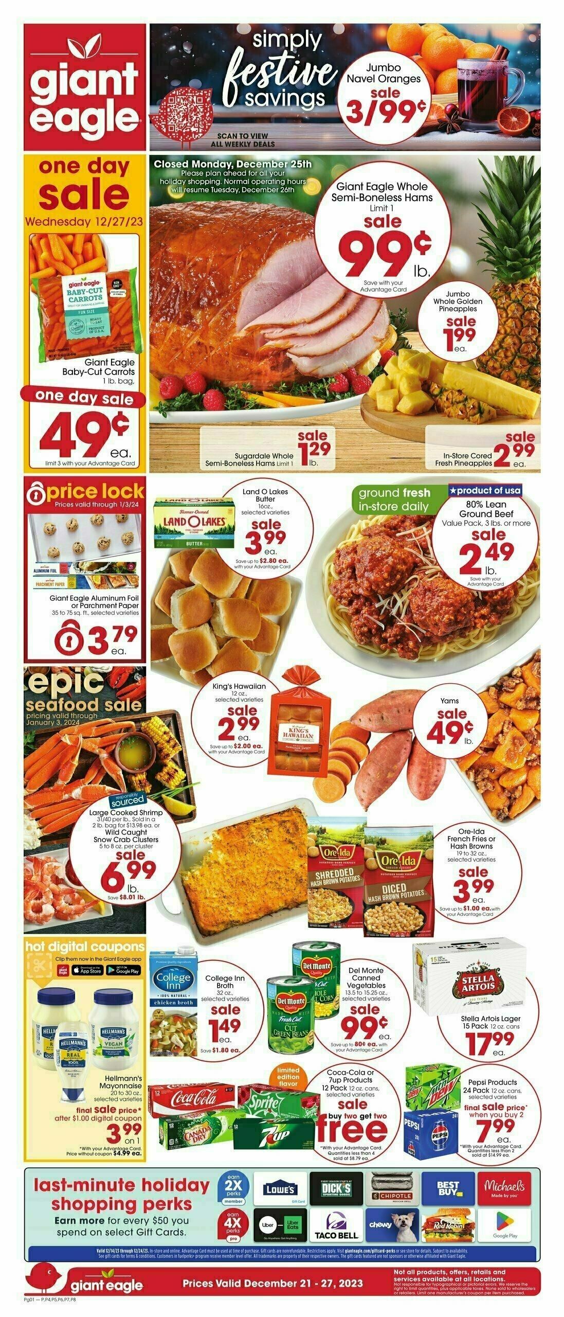 Giant Eagle Weekly Ad from December 21