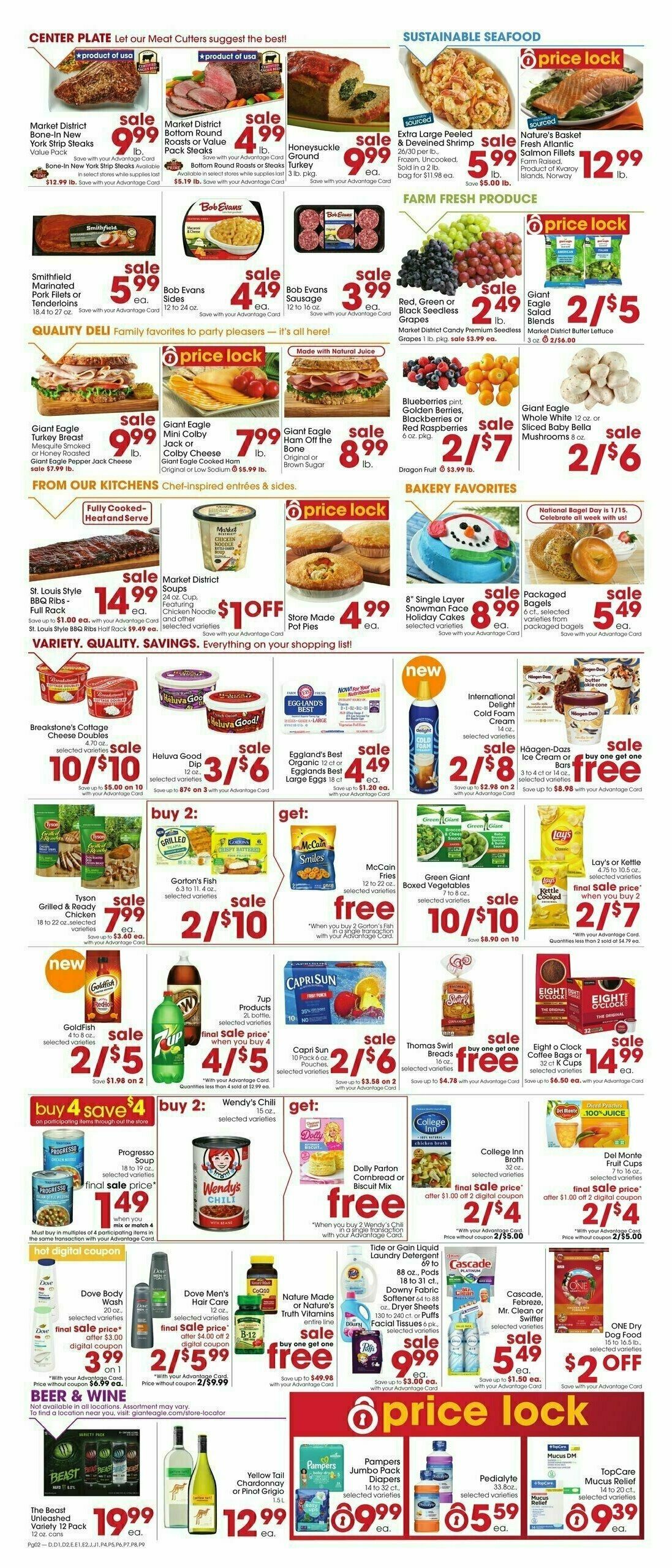 Giant Eagle Weekly Ad from January 11