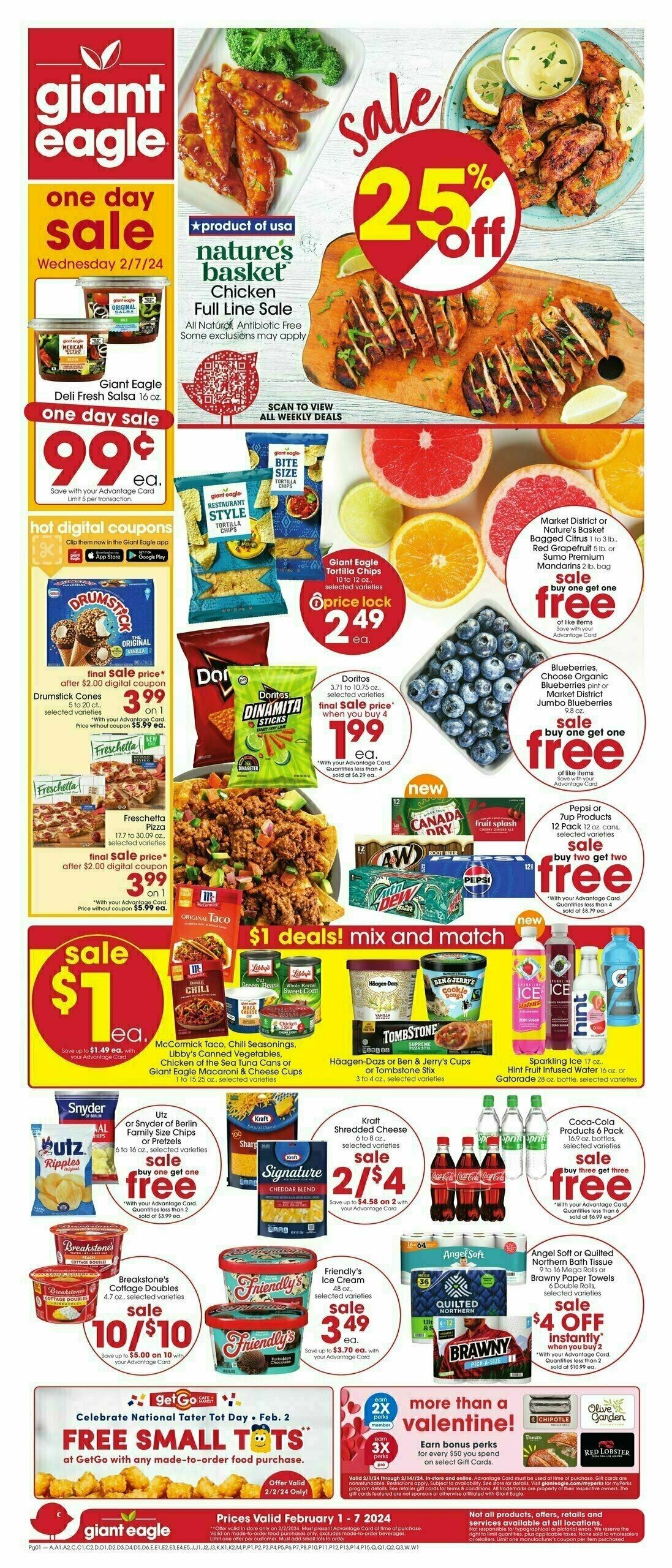 Giant Eagle Weekly Ad from February 1