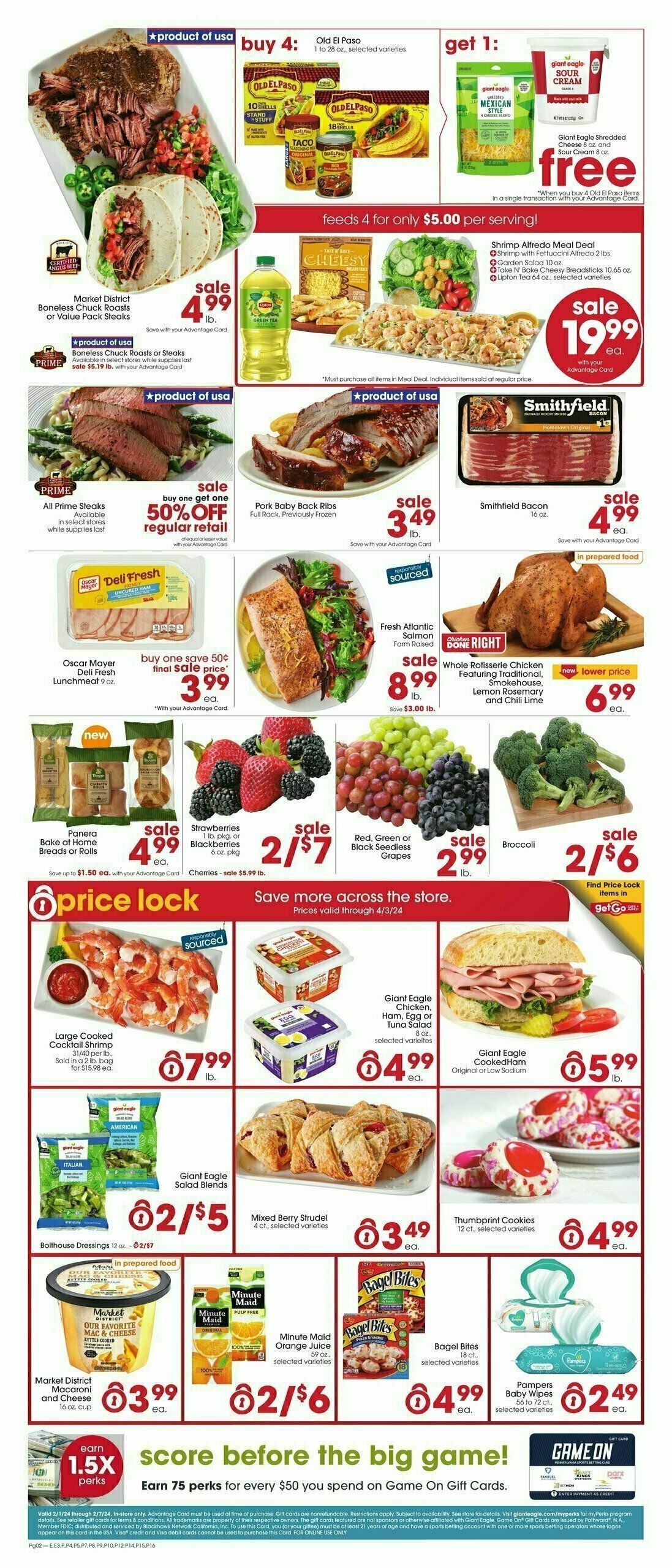 Giant Eagle Weekly Ad from February 1