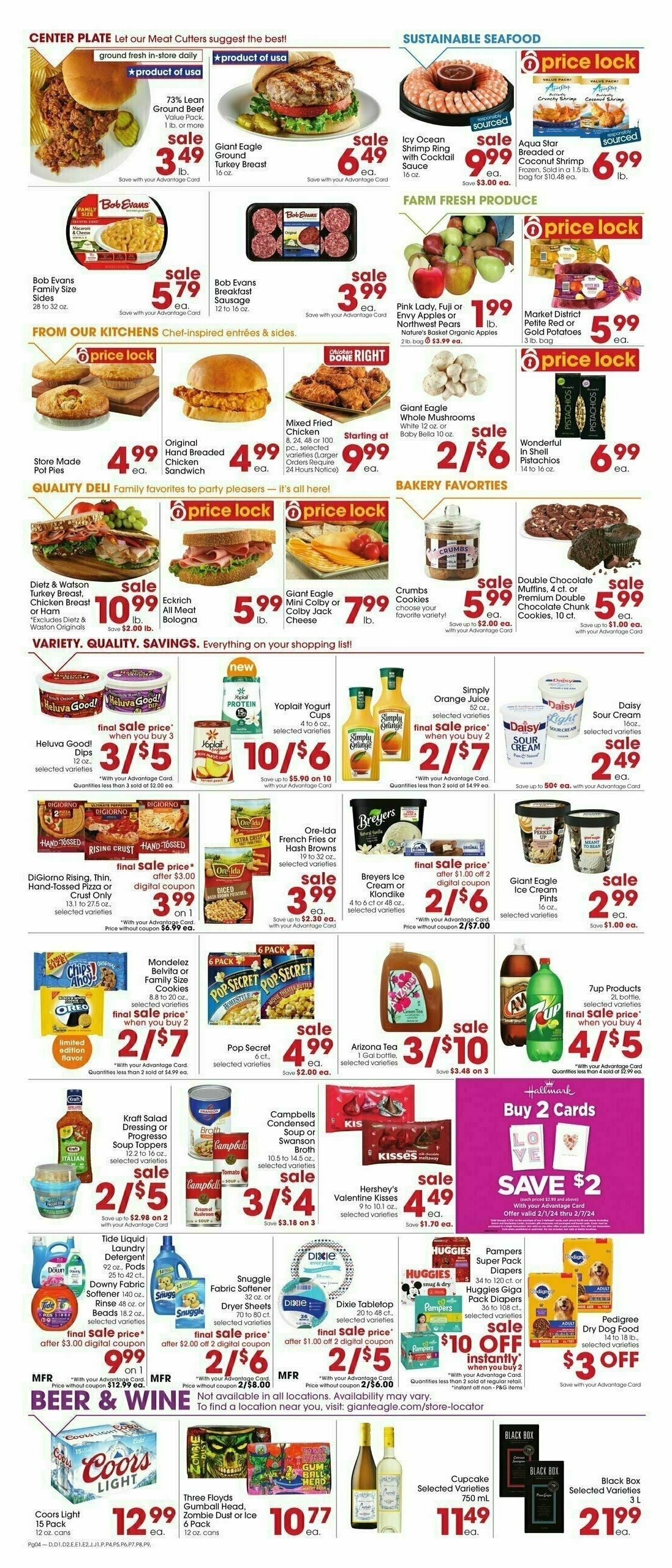 Giant Eagle Weekly Ad from February 1