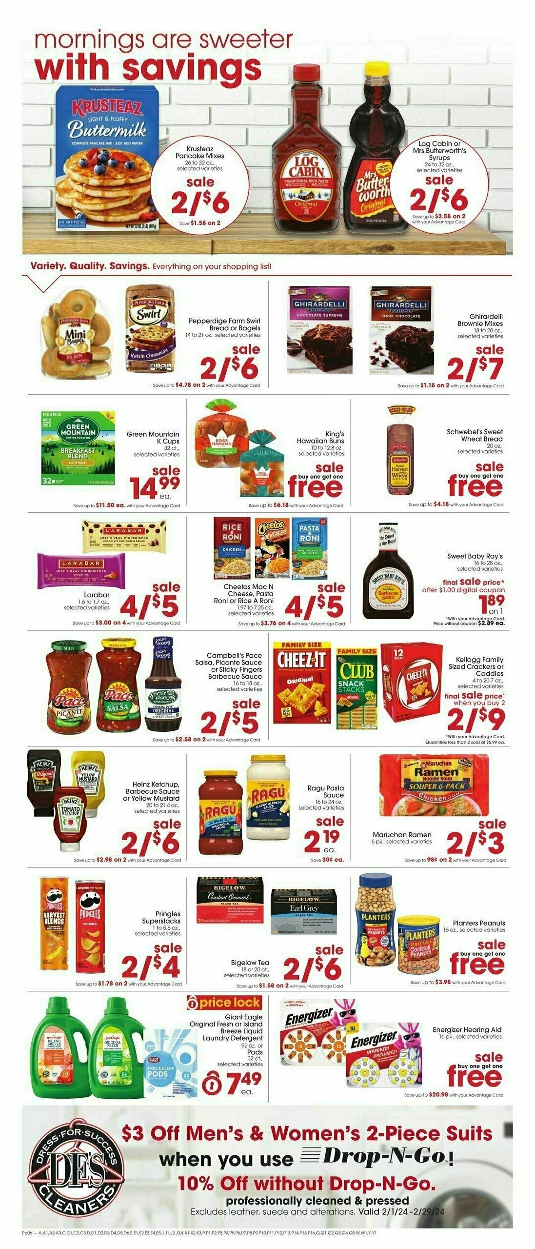 Giant Eagle Weekly Ad from February 1