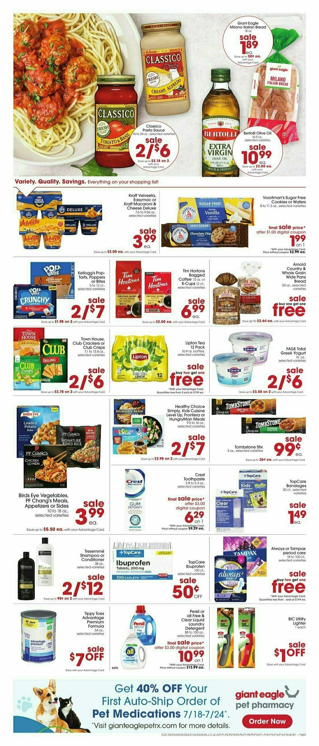 Giant Eagle Weekly Ad from July 18