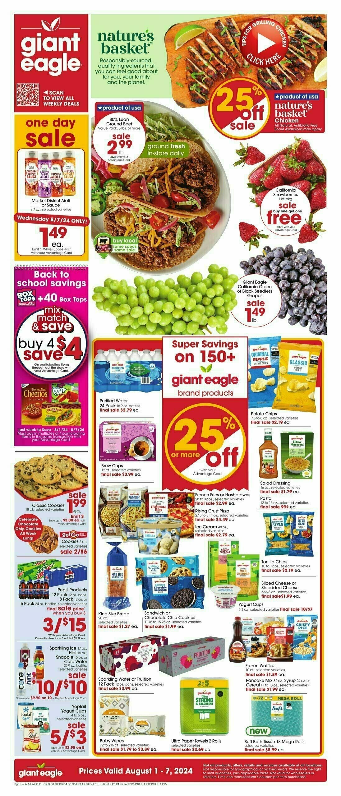 Giant Eagle Weekly Ad from August 1