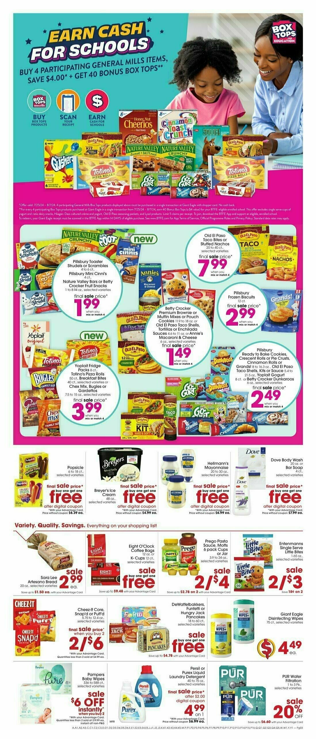 Giant Eagle Weekly Ad from August 1