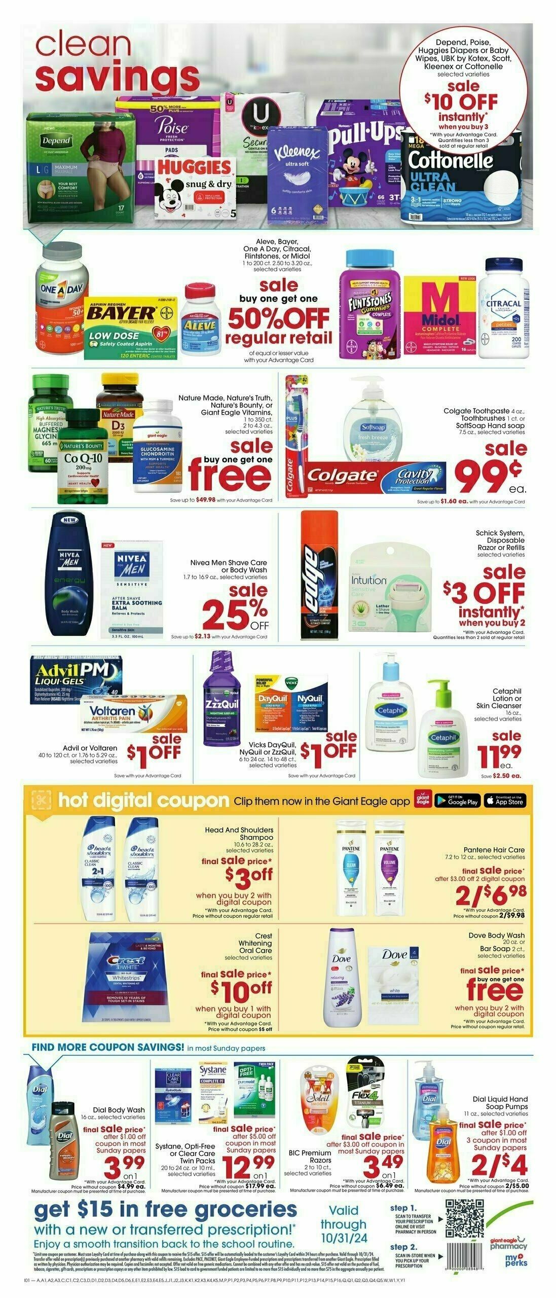 Giant Eagle Weekly Ad from August 1