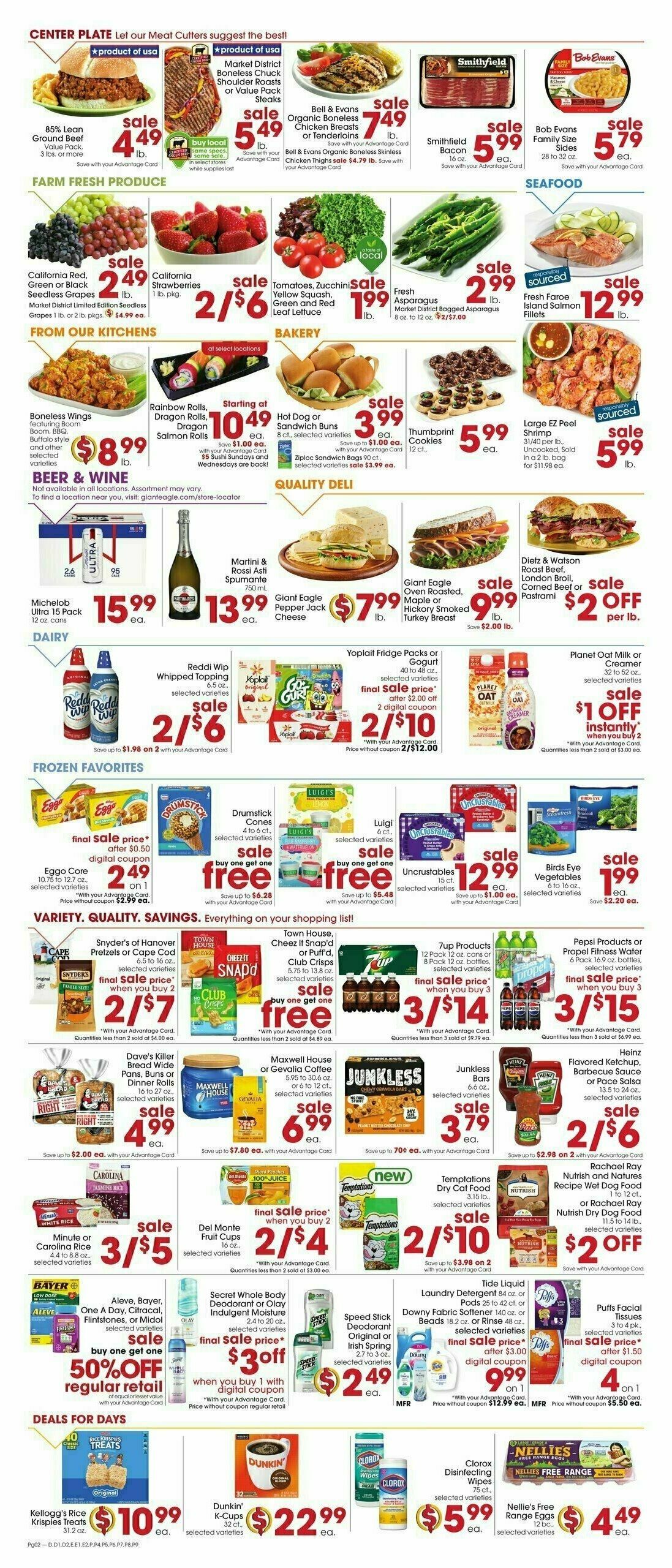 Giant Eagle Weekly Ad from August 8