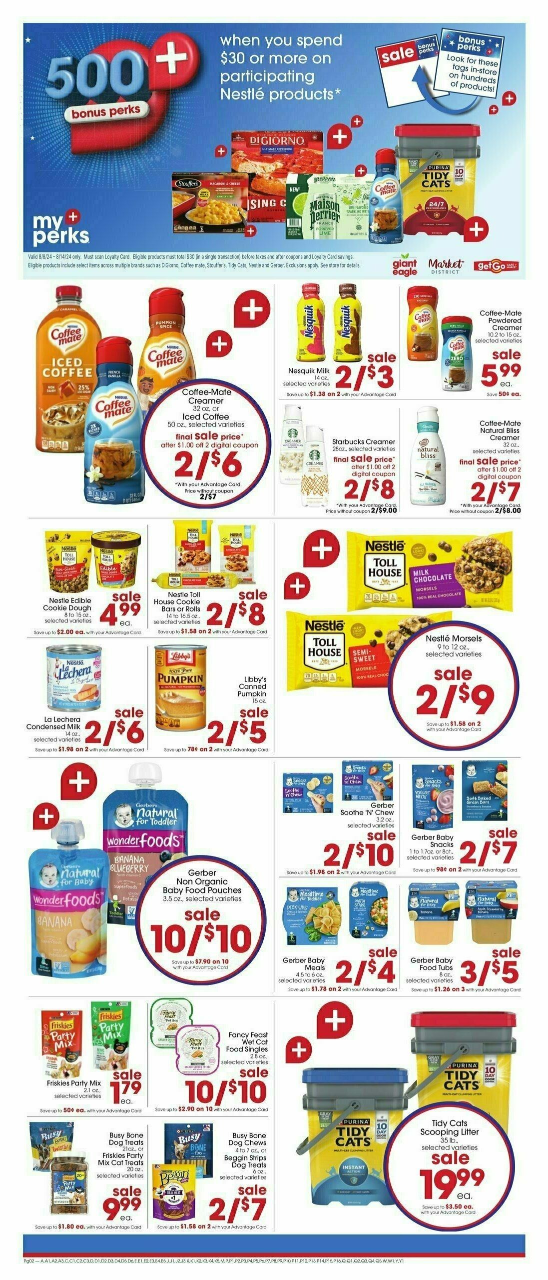 Giant Eagle Weekly Ad from August 8