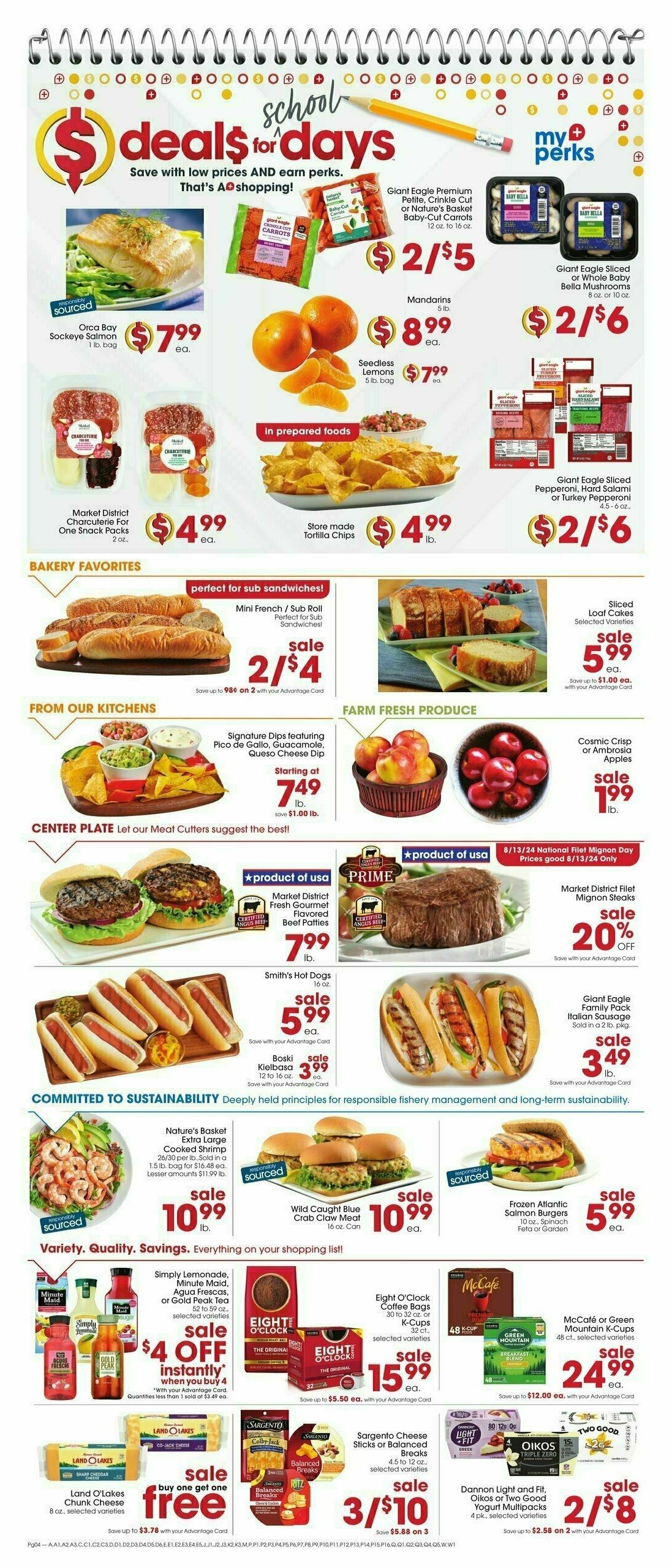 Giant Eagle Weekly Ad from August 8