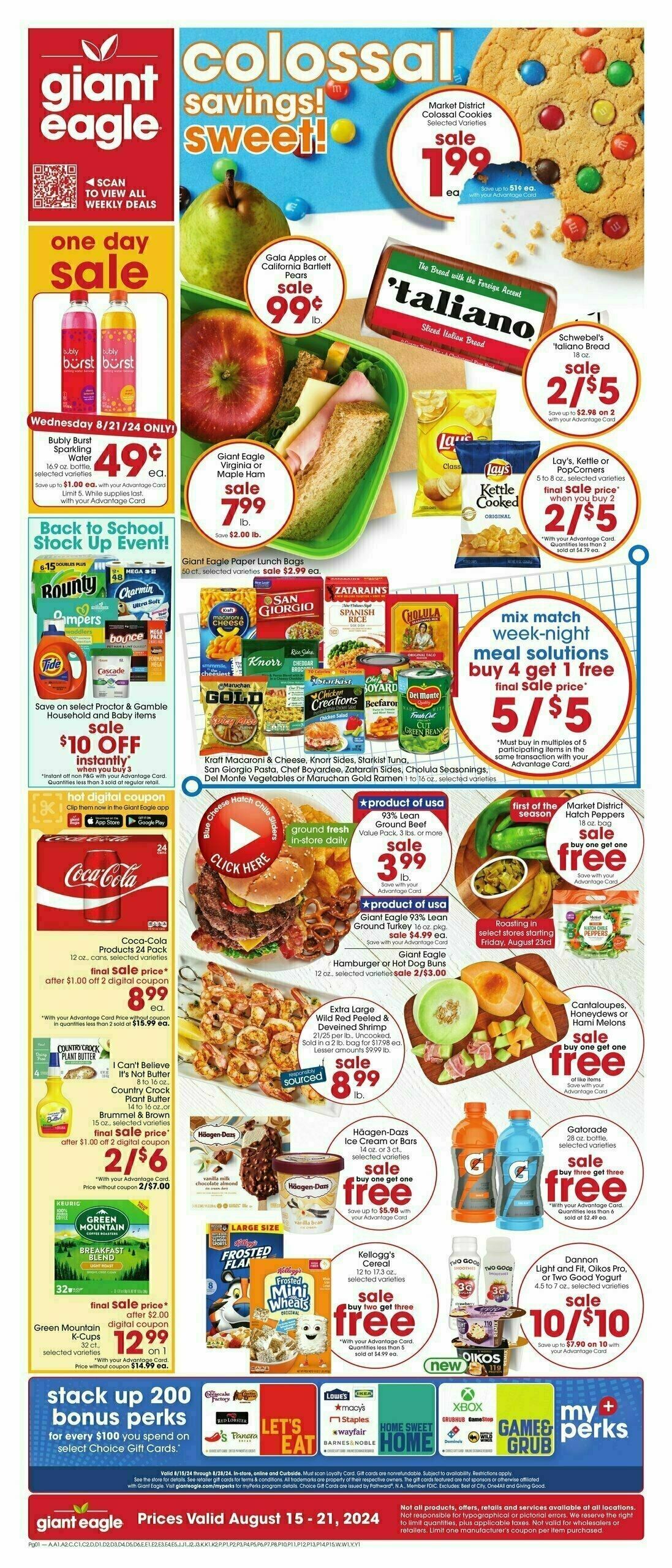 Giant Eagle Weekly Ad from August 15