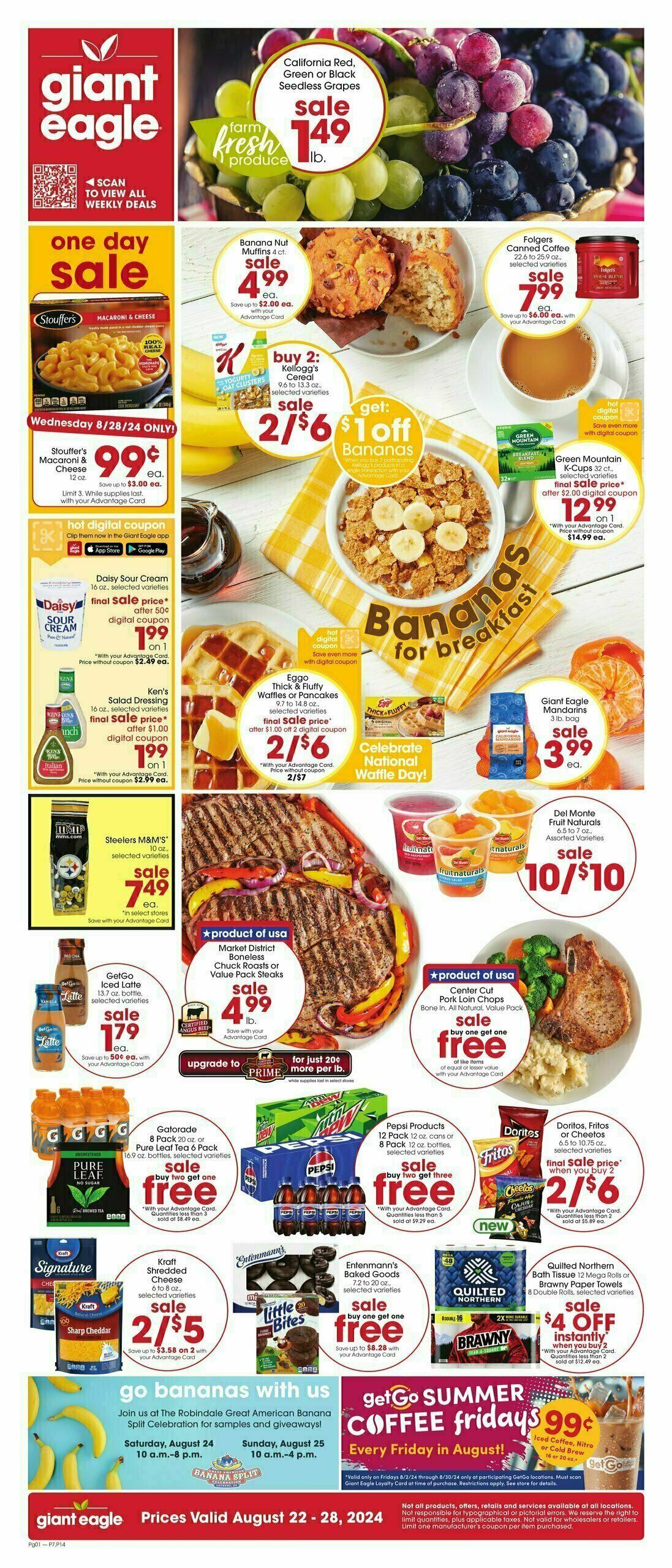 Giant Eagle Weekly Ad from August 22