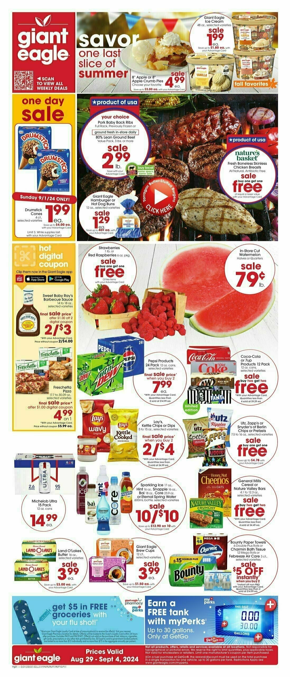 Giant Eagle Weekly Ad from August 29