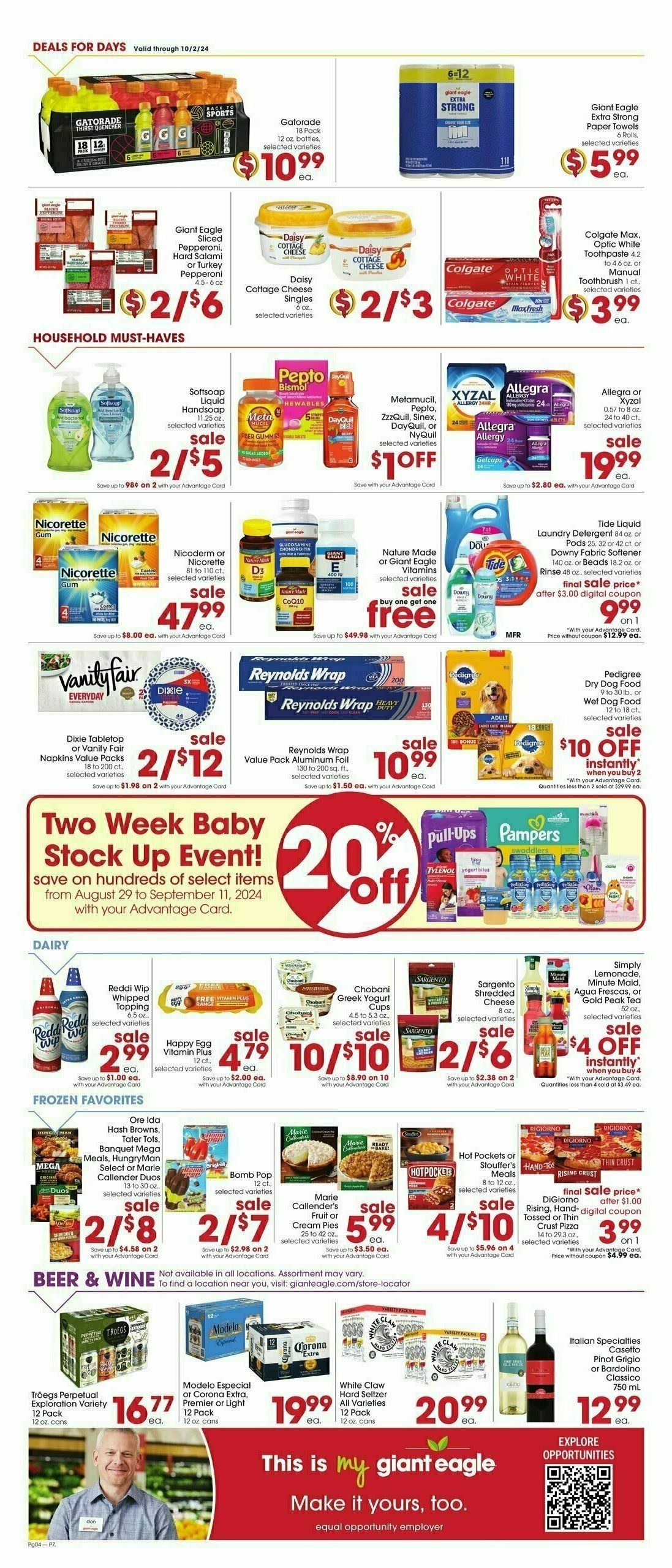 Giant Eagle Weekly Ad from August 29