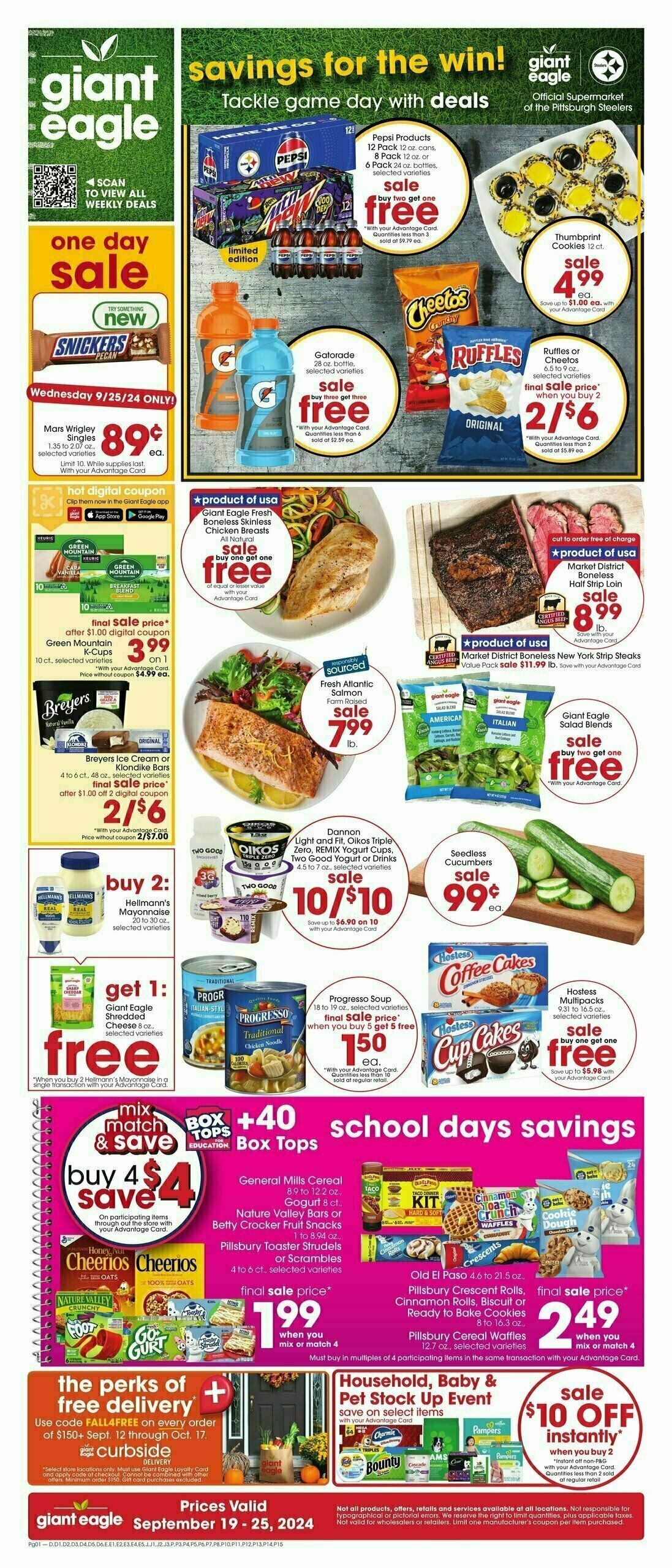 Giant Eagle Weekly Ad from September 19