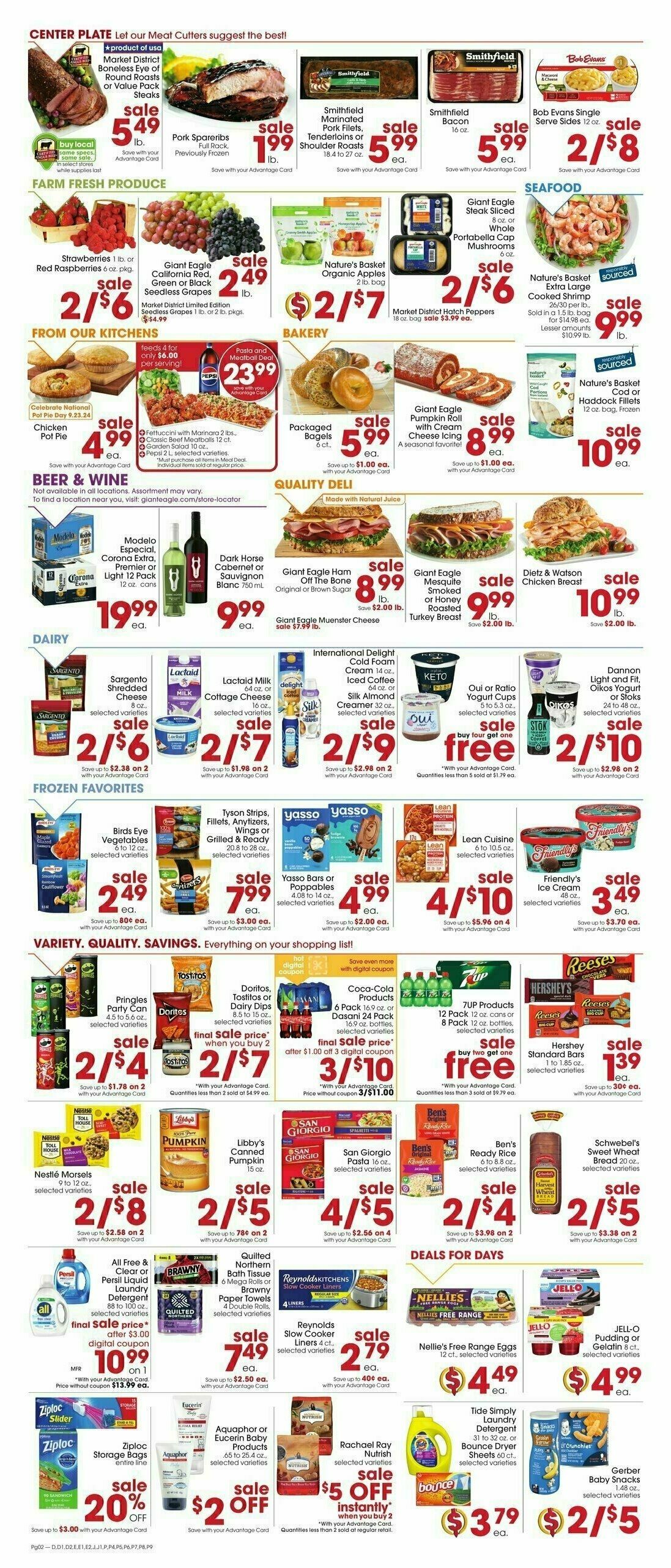 Giant Eagle Weekly Ad from September 19