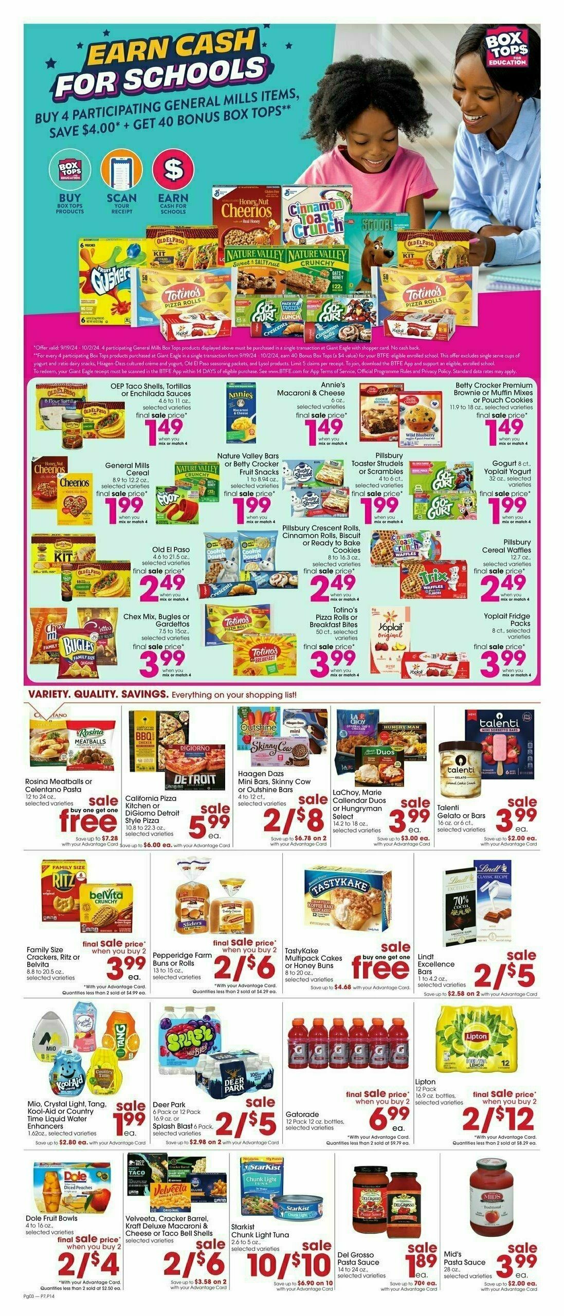 Giant Eagle Weekly Ad from September 19