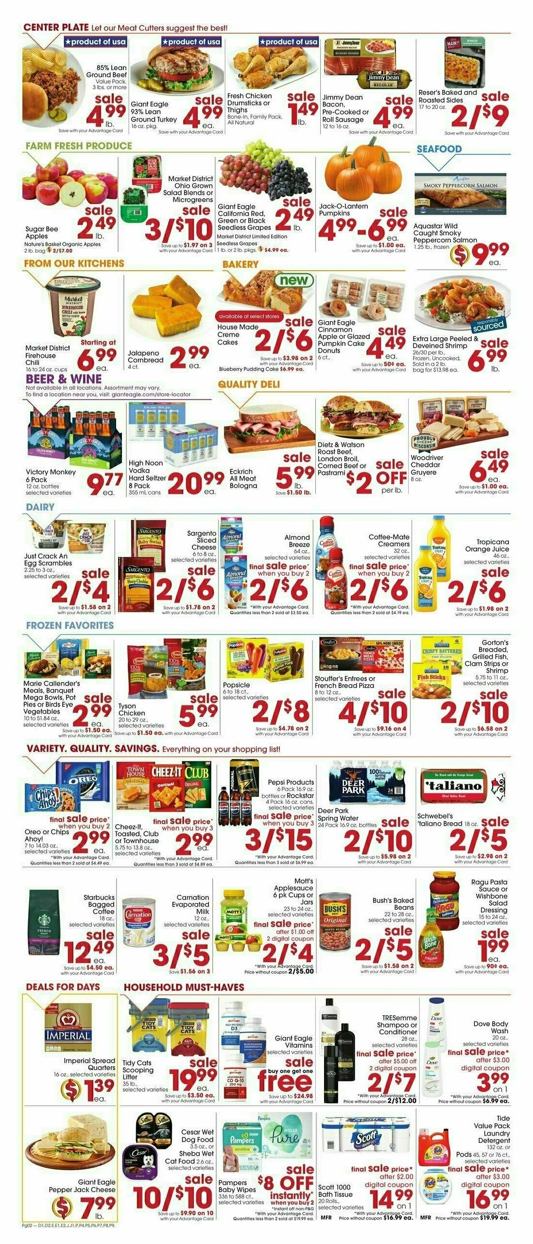 Giant Eagle Weekly Ad from September 26