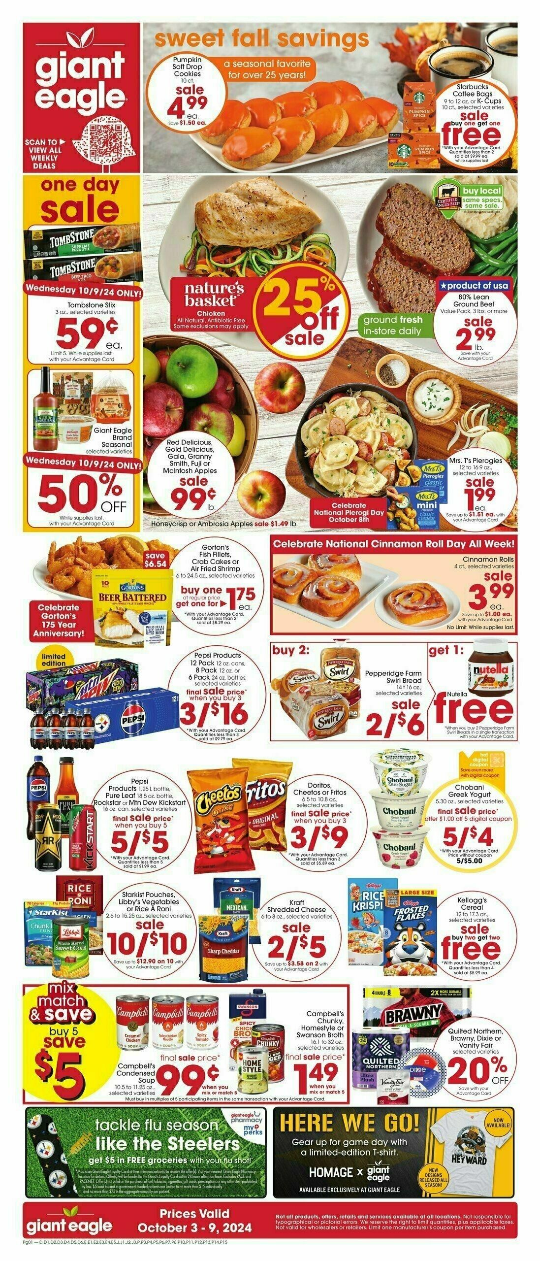 Giant Eagle Weekly Ad from October 3