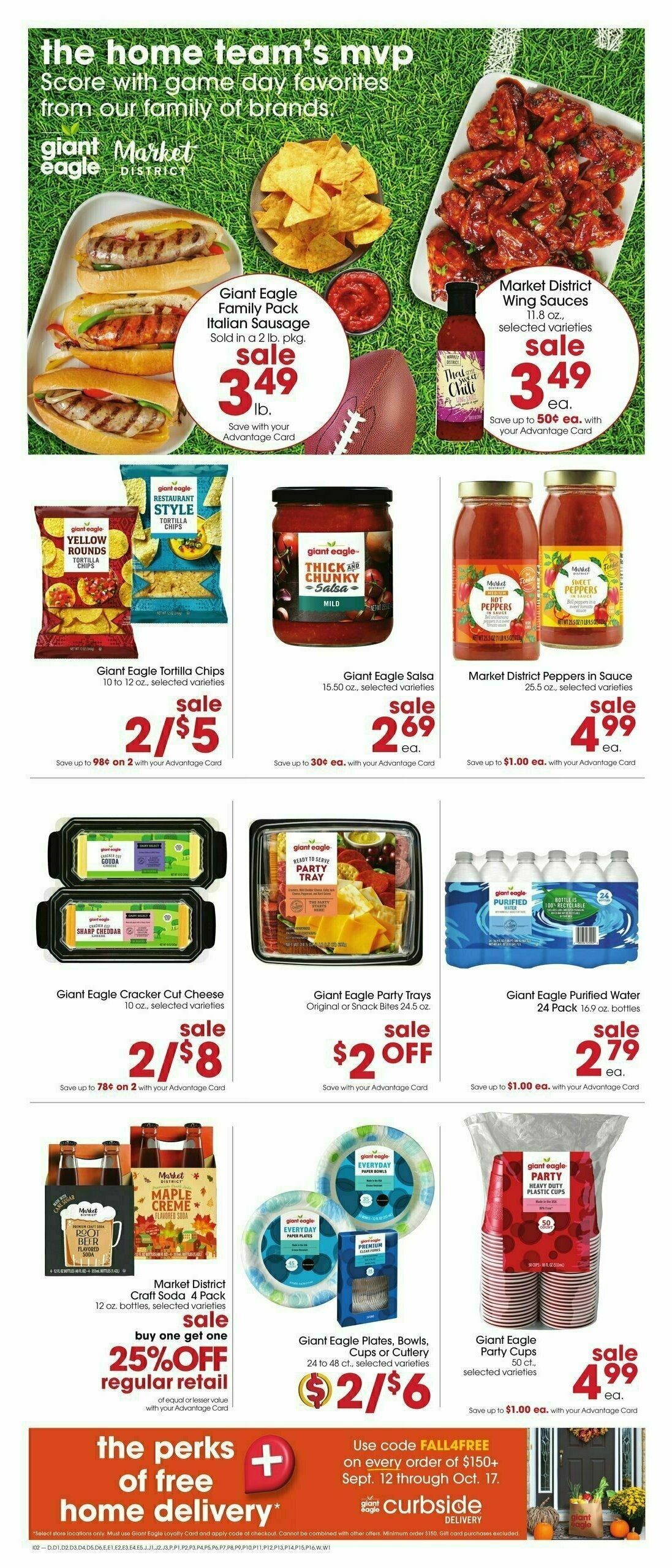 Giant Eagle Weekly Ad from October 3