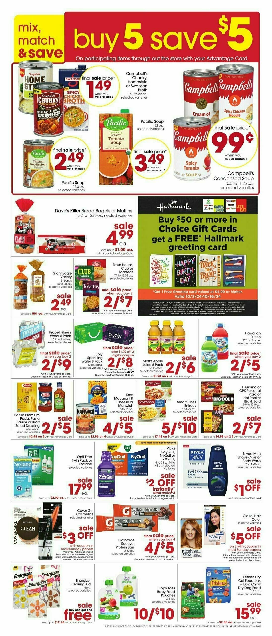 Giant Eagle Weekly Ad from October 3