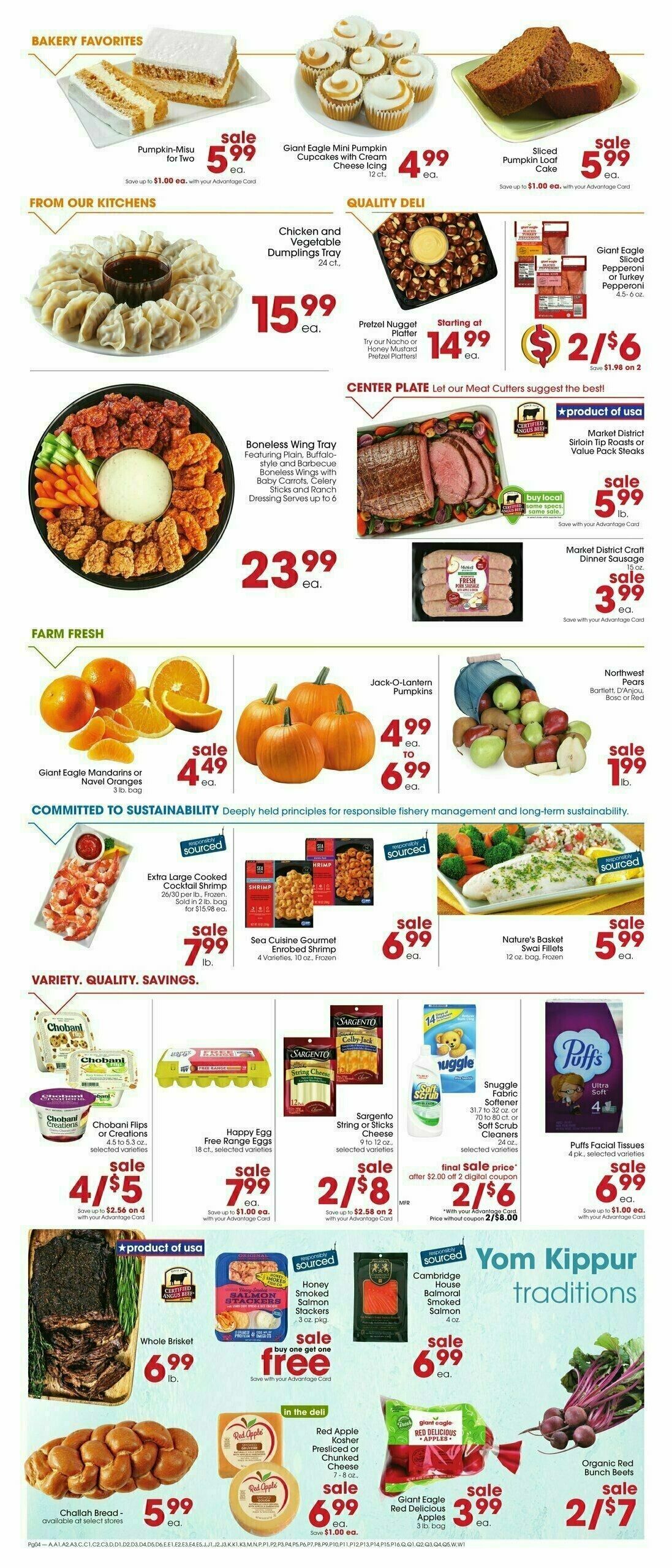 Giant Eagle Weekly Ad from October 3