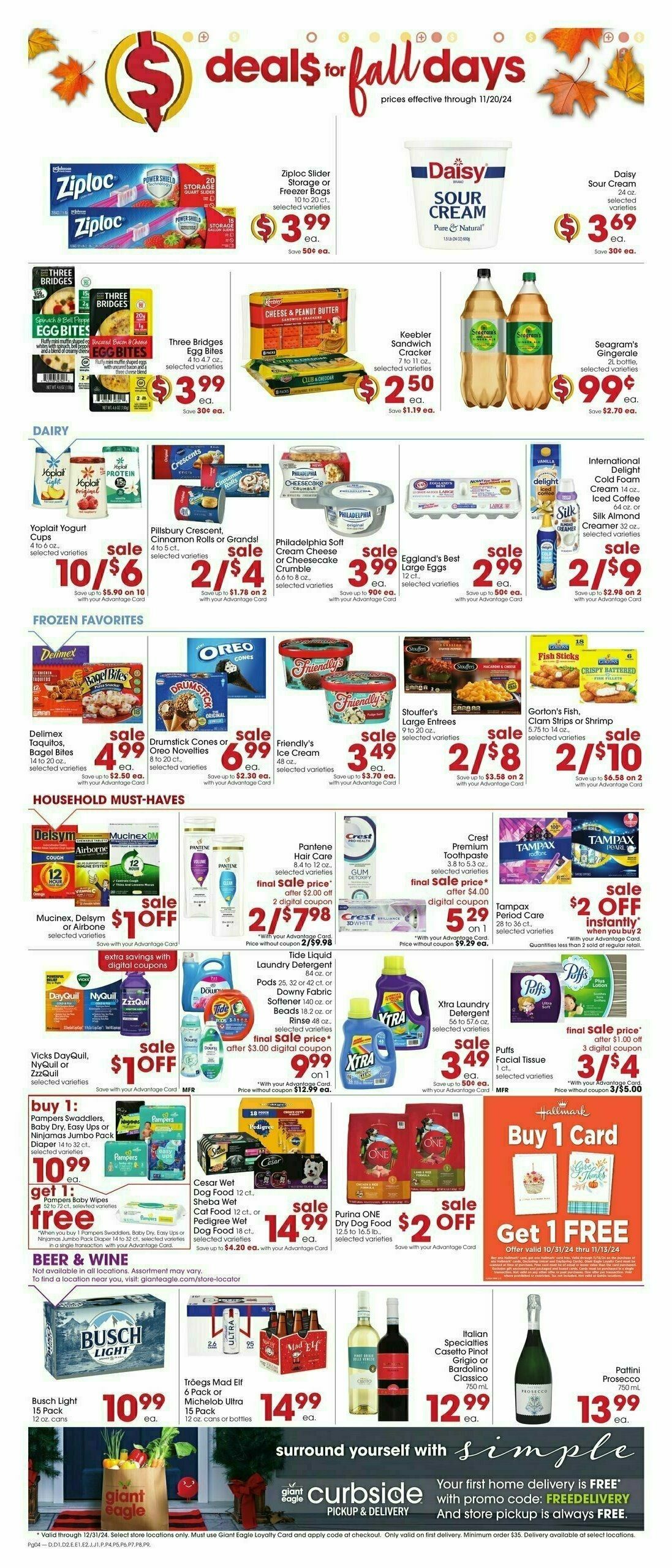 Giant Eagle Weekly Ad from October 31